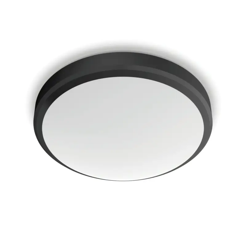 Betrouwbaar Philips plafondlamp Doris zwart ø22cm 6W