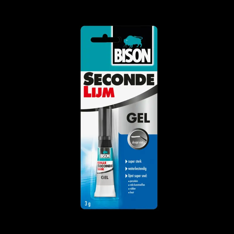 Bison secondelijm gel 3g Budget