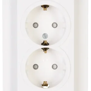 Actieprijs Kopp inbouwstopcontact Athenis met aarde (randaarde) 2 polig wit