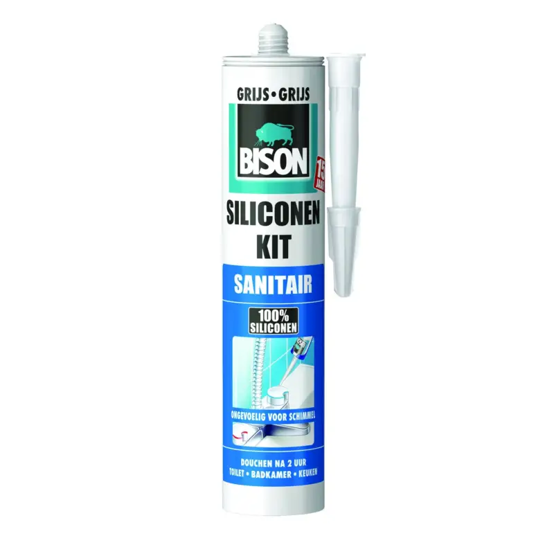 Bison siliconenkit Sanitair grijs 300ml Alleen Vandaag